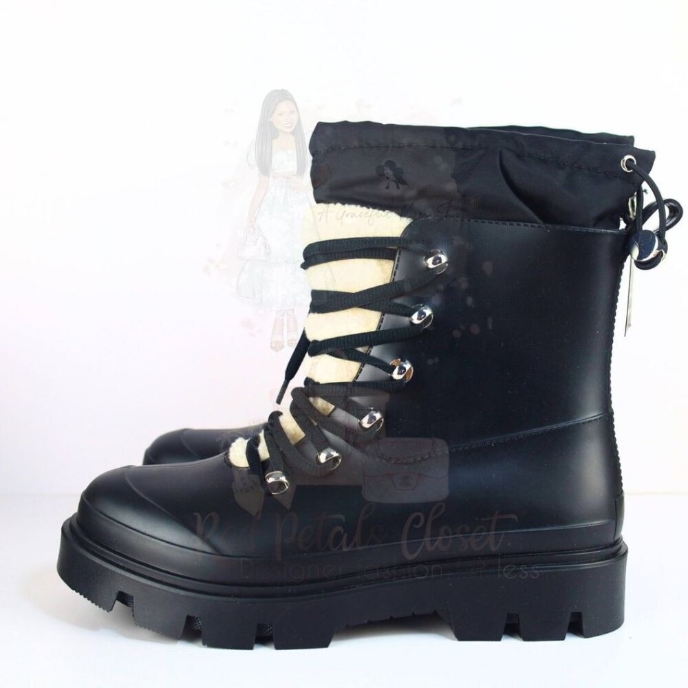 Marc Fisher Ltd. Women's Faux Fur Weatherproof Boots Black Size 6- 0339